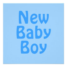 De nieuwe Jongen van het Baby. Blauw Aankondiging