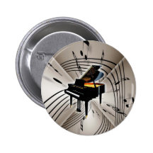 De Nota's en het Personeel van de piano Speldje
