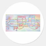 De Nota's van de muziek Stickers