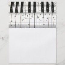 De Nota's van het Toetsenbord en van de Muziek van Folder Ontwerp