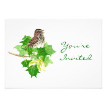 De nouveau à la nature, moineau, oiseau, région sa cartons d'invitation personnalisés