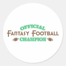 De officiële Kampioen van het Football van de Fant Ronde Stickers