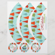 De Omslag van Cupcake van Kerstmis van de pret Folder Ontwerp