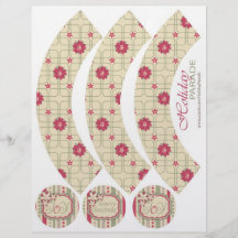 De Omslag van Cupcake van poinsettia A2 Gepersonaliseerde Folder