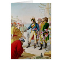 De ontscheping van Napoleon in Alexandrië Wenskaarten