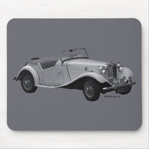 De Open tweepersoonsauto Mousepad van MG TD Mark I Muismatten