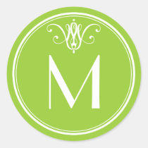De Opgesmukte Sticker van het limoen Monogram stickers