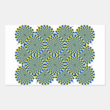De optische illusie rijdt Rechthoekige Stickers