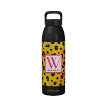 De oranje Fles van het Water van het Monogram van  Herbruikbare Water Flessen