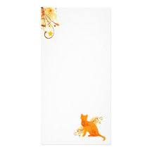 De oranje & Gele Kaart van de Foto van de Minnaar  Fotokaart