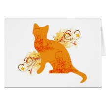 De oranje & Gele Kaart van de Minnaar van de Kat