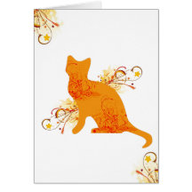 De oranje & Gele Kaart van de Minnaar van de Kat
