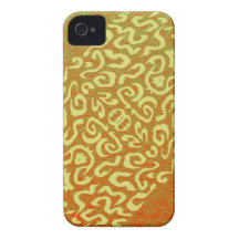 De oranje Groene Stijl van het Smeedijzer iPhone 4 Hoesjes