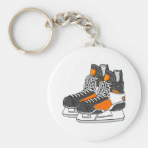 De oranje Schaatsen van het Hockey Sleutel Hanger