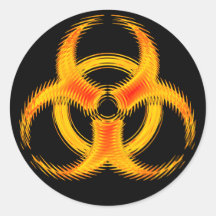 De oranje Sticker van het Symbool van Biohazard va