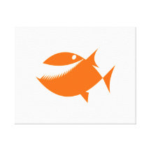 De oranje Vissen van de Cartoon Stretched Canvas Prints