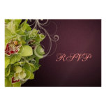 De Orchidee van PixDezines RSVP + Sier bloei Gepersonaliseerde Uitnodigingen