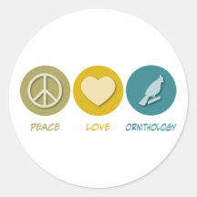 De Ornithologie van de Liefde van de vrede Ronde Stickers