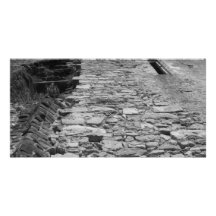 De oude bouw. De lange Muur van de Steen Fotokaart Sjabloon