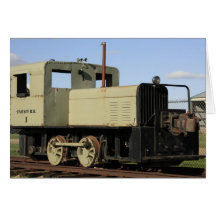 De oude Motor van de Trein Wenskaarten