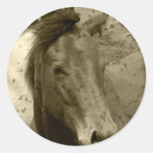 De oude Sepia van de Tijd Sticker van de Foto van 