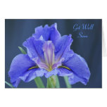 De paarse bloem van de Iris wordt goed Kaart