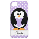 De paarse Liefde van de Pinguïn iPhone 5 Case