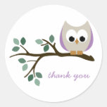 De paarse Uil dankt u Stickers