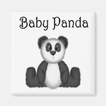 De panda draagt koelkast magneetjes