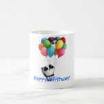 De Panda van de Ballons van de verjaardag draagt Mok