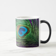 De paon de plume toujours la vie scintillante pour tasse à café