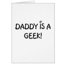 De papa is een Geek Wenskaart