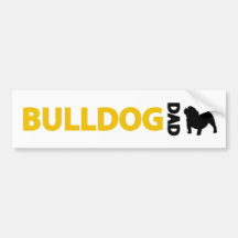 De Papa van de buldog Bumpersticker