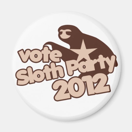 De Partij 2012 van de Luiaard van de stem Koelkast Magneetje