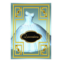 De Partij van de Verjaardag van Quinceanera teal12 Gepersonaliseerde Uitnodigingen