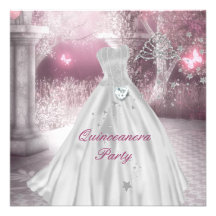 De Partij van de Verjaardag van Quinceanera vijfti Gepersonaliseerde Uitnodigingen
