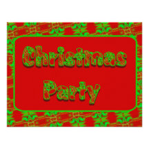 De Partij van Kerstmis Custom Uitnodging