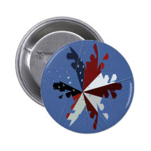 De patriottische Knoop van de Ster Speld Buttons