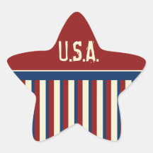 De patriottische Stickers van de Ster