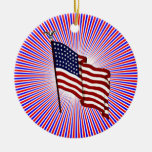 De patriottische Vlag van de V.S. bij het Hangen v