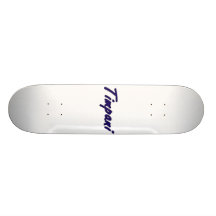 de pauken tekst blk schetst drk blue.png skateboard deck