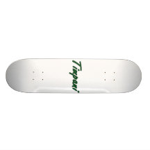 de pauken tekst blk schetst drk green.png skate deck
