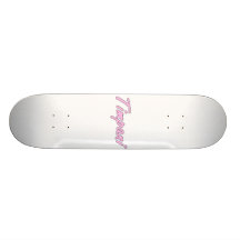 de pauken tekst blk schetst pink.png skateboard deck