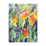 de pêches de fruit toujours peinture d'aquarelle d toile tendue