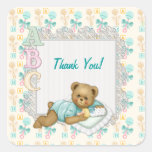 De Perzik en Aqua van ABC Teddy - dank u Sticker