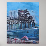 DE PIJLER VAN NEW PORT BEACH PRINT