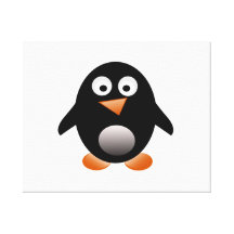 De Pinguïn van de cartoon Canvas Print