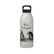 De pinguïnen denken Groen Herbruikbare Water Flessen