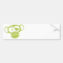 De Piraat van de aap Bumpersticker