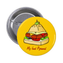 De piramide van de hamburger speldbutton